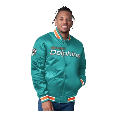 Miami Dolphins 2024 Reversible Aqua and Orange Satin Starter Full-Snap Jacket