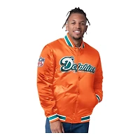 Miami Dolphins 2024 Reversible Aqua and Orange Satin Starter Full-Snap Jacket