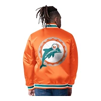 Miami Dolphins 2024 Reversible Aqua and Orange Satin Starter Full-Snap Jacket