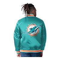 Miami Dolphins 2024 Reversible Aqua and Orange Satin Starter Full-Snap Jacket