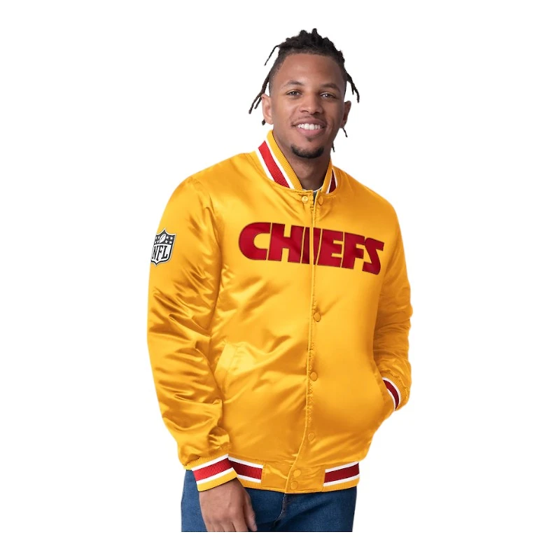 Kansas City Chiefs 2024 Reversible Red and Gold Satin Starter Full-Snap Jacket