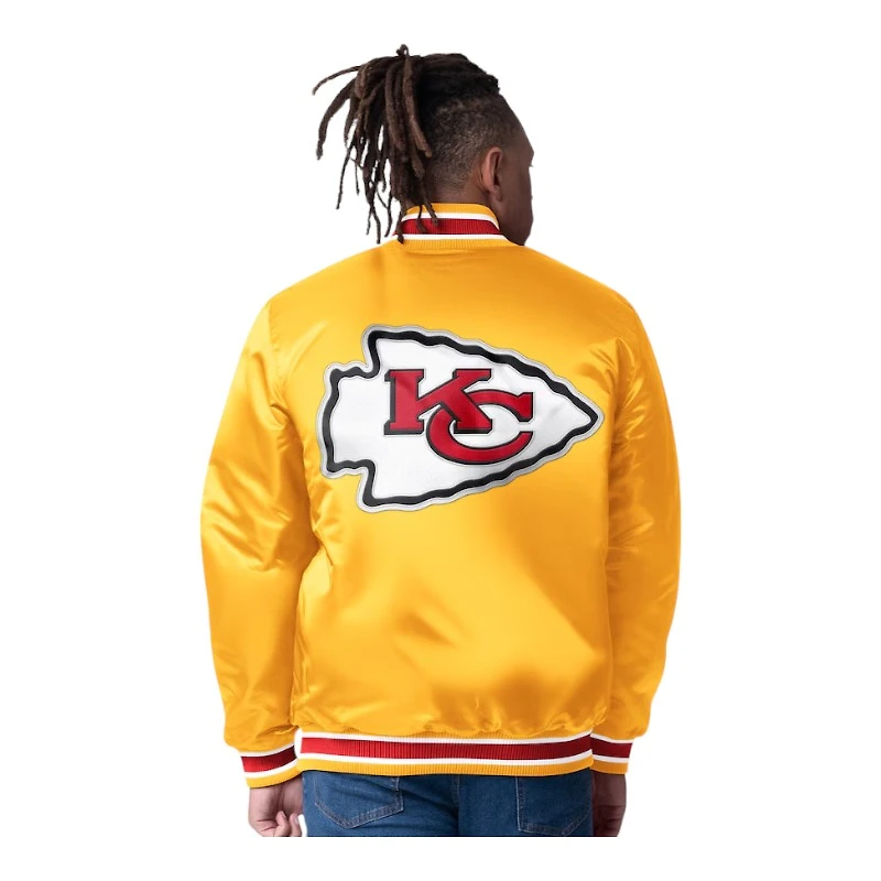 Kansas City Chiefs 2024 Reversible Red and Gold Satin Starter Full-Snap Jacket