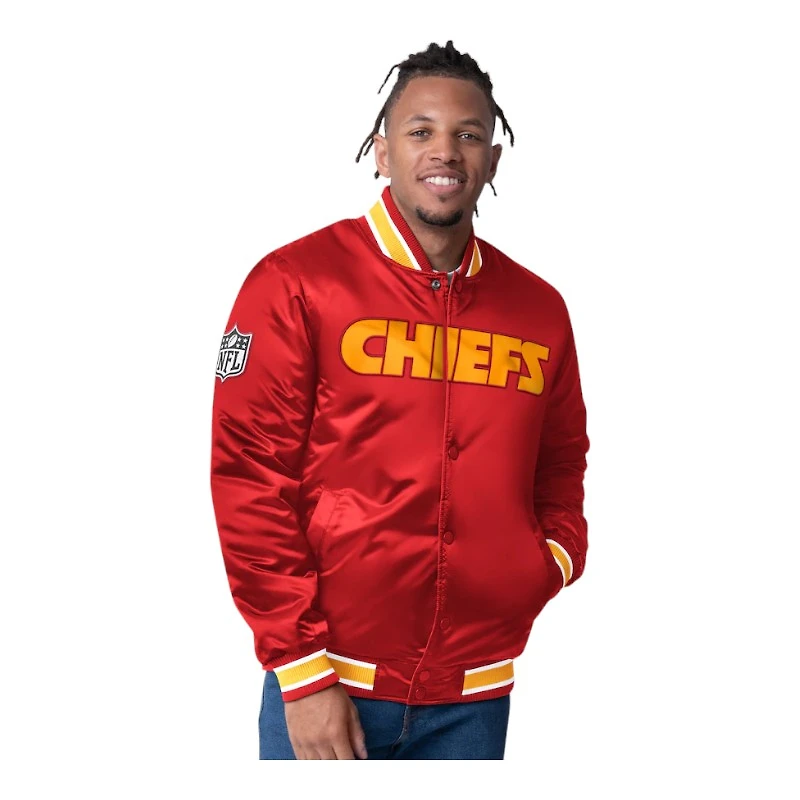 Kansas City Chiefs 2024 Reversible Red and Gold Satin Starter Full-Snap Jacket