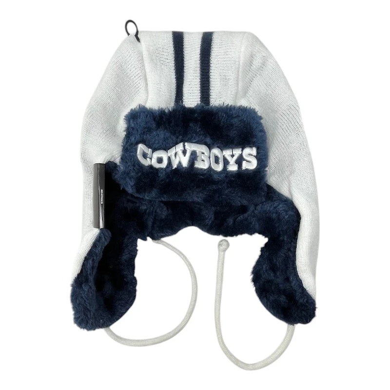 Dallas Cowboys Retro Helmet Head New Era Trapper Knit Hat