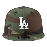 Los Angeles Dodgers Woodland Camo 2024 World Series Champs Patch New Era 9FIFTY Snapback Hat