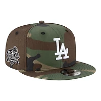 Los Angeles Dodgers Woodland Camo 2024 World Series Champs Patch New Era 9FIFTY Snapback Hat
