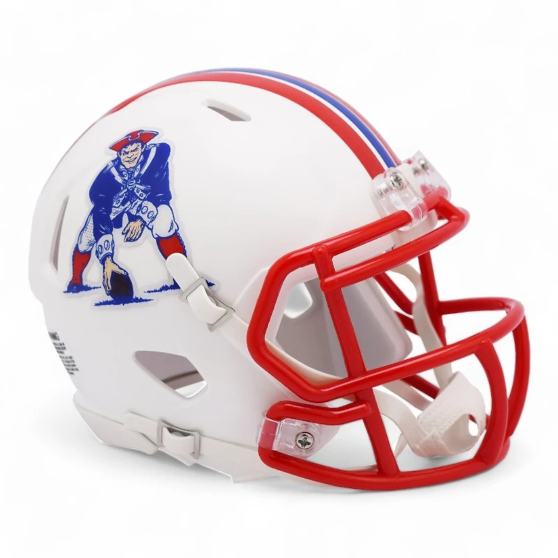 New England Patriots White 1990-1992 Throwback Riddell Speed Mini Helmet