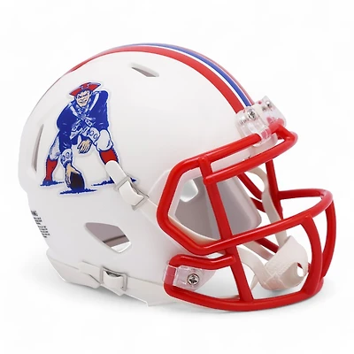 New England Patriots White 1990-1992 Throwback Riddell Speed Mini Helmet