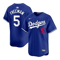 Los Angeles Dodgers Freddie Freeman Royal Blue Alternate Nike Limited Player Jersey