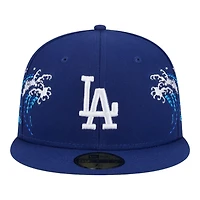 Los Angeles Dodgers Blue Tonal Wave Gray UV New Era 59FIFTY Fitted Hat