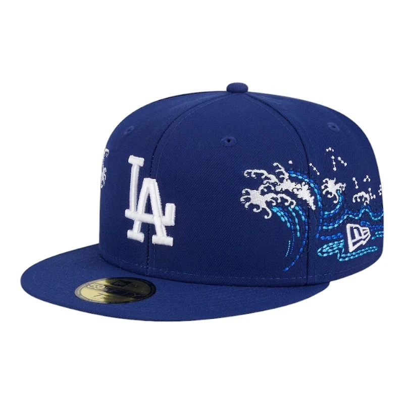 Los Angeles Dodgers Blue Tonal Wave Gray UV New Era 59FIFTY Fitted Hat