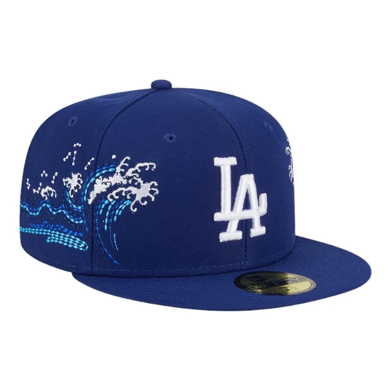 Los Angeles Dodgers Blue Tonal Wave Gray UV New Era 59FIFTY Fitted Hat