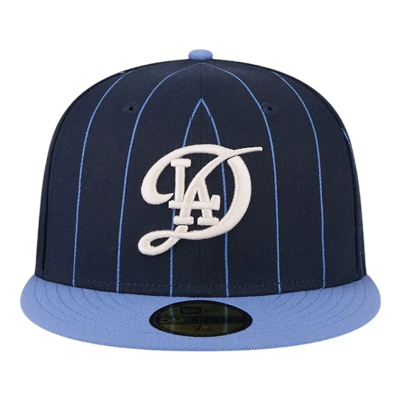 Los Angeles Dodgers City Connect Throwback Pinstripe Gray UV New Era 59FIFTY Fitted Hat
