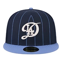 Los Angeles Dodgers City Connect Throwback Pinstripe Gray UV New Era 59FIFTY Fitted Hat