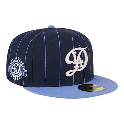 Los Angeles Dodgers City Connect Throwback Pinstripe Gray UV New Era 59FIFTY Fitted Hat