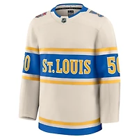 St. Louis Blues Jordan Binnington Cream 2025 NHL Winter Classic Premium Jersey