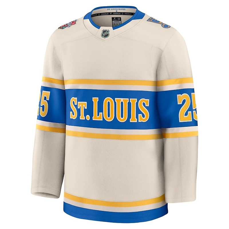 St. Louis Blues Jordan Kyrou Cream 2025 NHL Winter Classic Premium Jersey