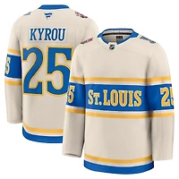 St. Louis Blues Jordan Kyrou Cream 2025 NHL Winter Classic Premium Jersey
