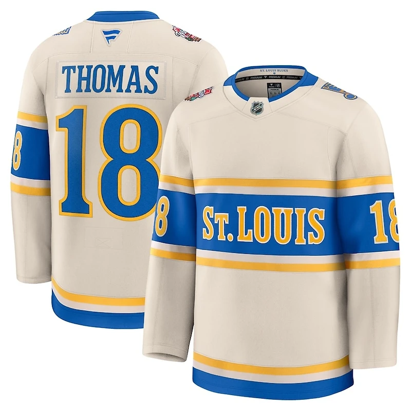 St. Louis Blues Robert Thomas Cream 2025 NHL Winter Classic Premium Jersey