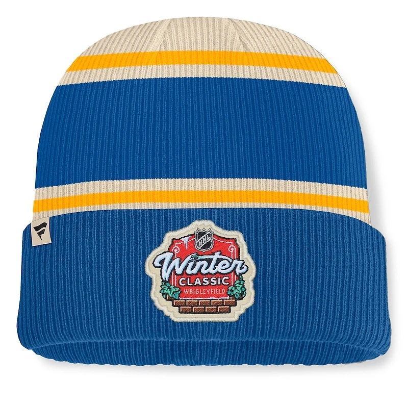 St. Louis Blues Blue and Cream 2025 NHL Winter Classic Fanatics Cuffed Beanie Hat