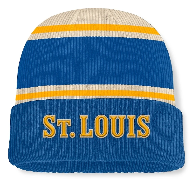 St. Louis Blues Blue and Cream 2025 NHL Winter Classic Fanatics Cuffed Beanie Hat