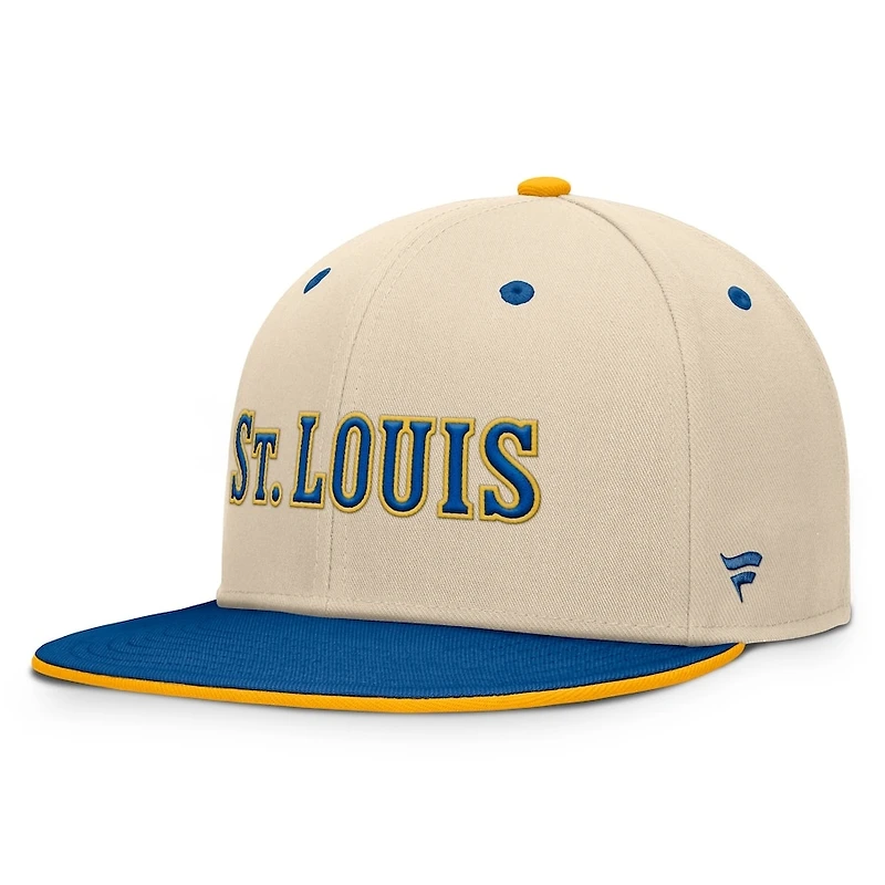 St. Louis Blues Cream and Blue 2025 Winter Classic Fanatics Snapback Hat