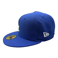 Los Angeles Dodgers Majestic Blue 2024 World Series Champions Patch Gray UV New Era 59FIFTY Fitted Hat