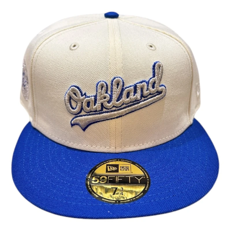 Oakland Athletics Chrome and Royal Blue 1987 ASG Patch Gray UV New Era 59FIFTY Fitted Hat