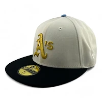 Oakland Athletics Chrome and Black 1989 WS Patch Green UV New Era 59FIFTY Fitted Hat