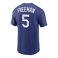 Los Angeles Dodgers Freddie Freeman Nike Royal Blue Name & Number Shirt