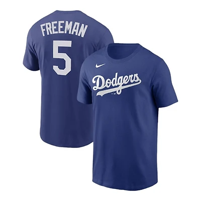 Los Angeles Dodgers Freddie Freeman Nike Royal Blue Name & Number Shirt