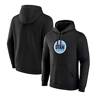 Utah Hockey Club Black Primary Circle Blue Logo Pullover Hoodie