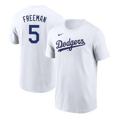 Los Angeles Dodgers Freddie Freeman Nike White Name & Number Shirt