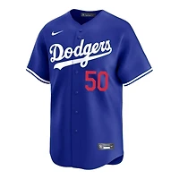 Los Angeles Dodgers Mookie Betts Royal Blue Red Number Alternate Nike Limited Player Jersey