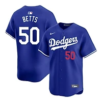 Los Angeles Dodgers Mookie Betts Royal Blue Red Number Alternate Nike Limited Player Jersey