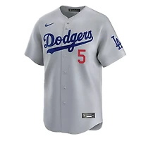 Los Angeles Dodgers Freddie Freeman Grey Alternate Road Red Number Nike Limited Player Jersey
