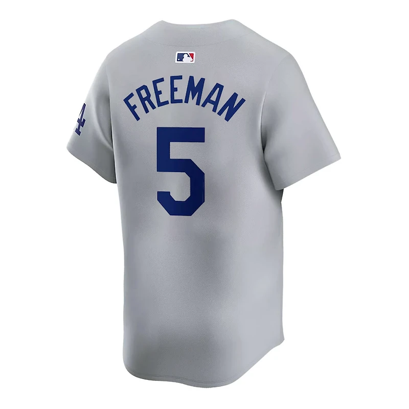 Los Angeles Dodgers Freddie Freeman Grey Alternate Road Red Number Nike Limited Player Jersey