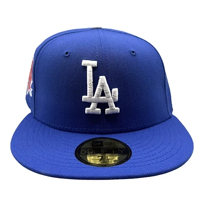 Los Angeles Dodgers Majestic Blue 2024 World Series Champs Patch Green UV New Era 59FIFTY Fitted Hat