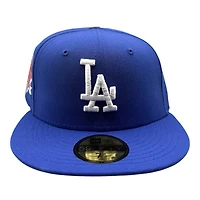 Los Angeles Dodgers Majestic Blue 2024 World Series Champs Patch Green UV New Era 59FIFTY Fitted Hat