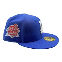 Los Angeles Dodgers Majestic Blue 2024 World Series Champs Patch Green UV New Era 59FIFTY Fitted Hat