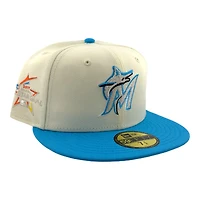 Miami Marlins Chrome and Blue 2017 ASG Patch Gray UV New Era 59FIFTY Fitted Hat