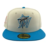 Miami Marlins Chrome and Blue 2017 ASG Patch Gray UV New Era 59FIFTY Fitted Hat
