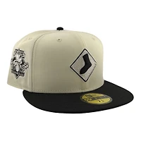Chicago White Sox Chrome and Black 100 Seasons Patch Gray UV New Era 59FIFTY Fitted Hat
