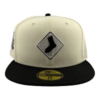 Chicago White Sox Chrome and Black 100 Seasons Patch Gray UV New Era 59FIFTY Fitted Hat