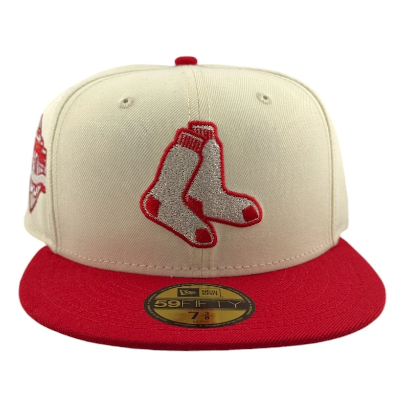Boston Red Sox Chrome and 90th Anniversary Patch Gray UV New Era 59FIFTY Fitted Hat