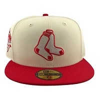 Boston Red Sox Chrome and 90th Anniversary Patch Gray UV New Era 59FIFTY Fitted Hat