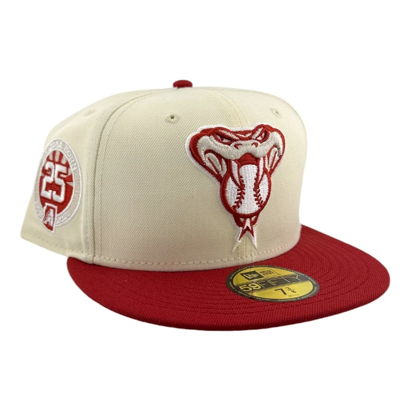 Arizona Diamondbacks Chrome and Red 25th Anni Patch Gray UV New Era 59FIFTY Fitted Hat