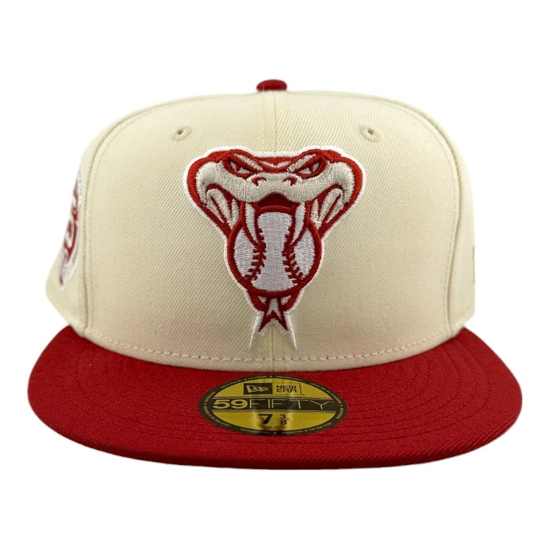 Arizona Diamondbacks Chrome and Red 25th Anni Patch Gray UV New Era 59FIFTY Fitted Hat