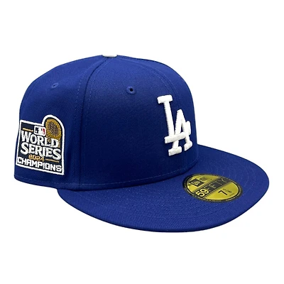 Los Angeles Dodgers Royal Blue 2024 World Series Champions Gray UV New Era 59FIFTY Fitted Hat