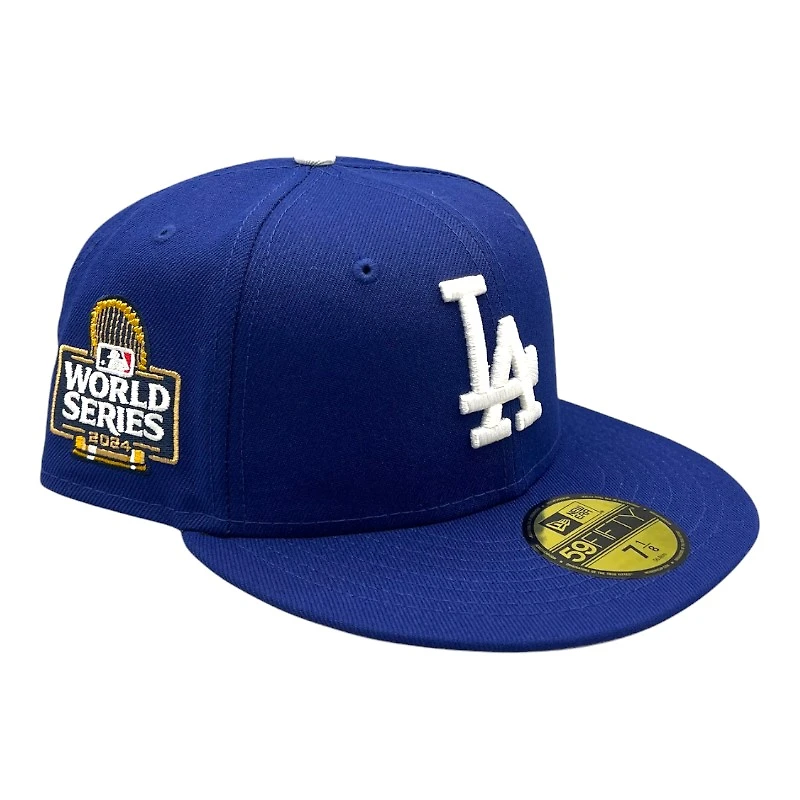 Los Angeles Dodgers Royal Blue 2024 World Series Gray UV New Era 59FIFTY Fitted Hat